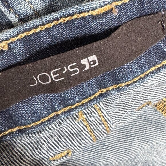 Women’s JOE'S “Kicker” Straight Crop Blue Denim Distressed Mid Rise - Picture 8 of 9